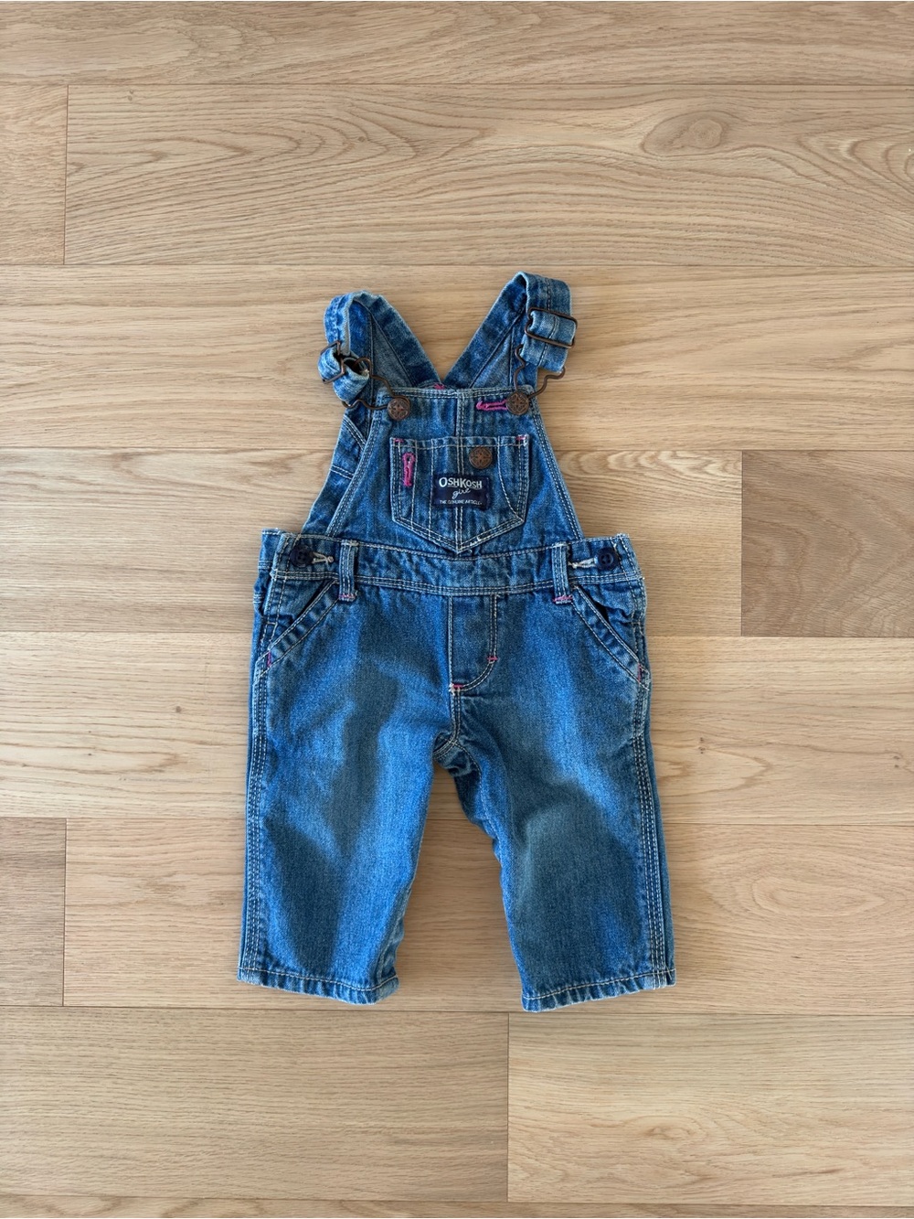 Vintage OshKosh B'gosh Classic Blue Denim Baby Overalls